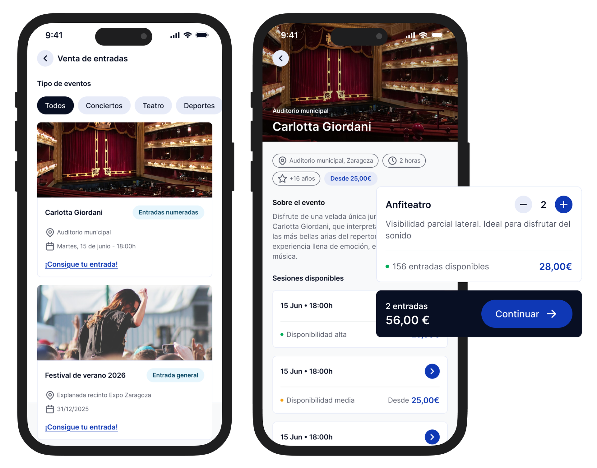 Gestión digital de eventos y venta de entradas